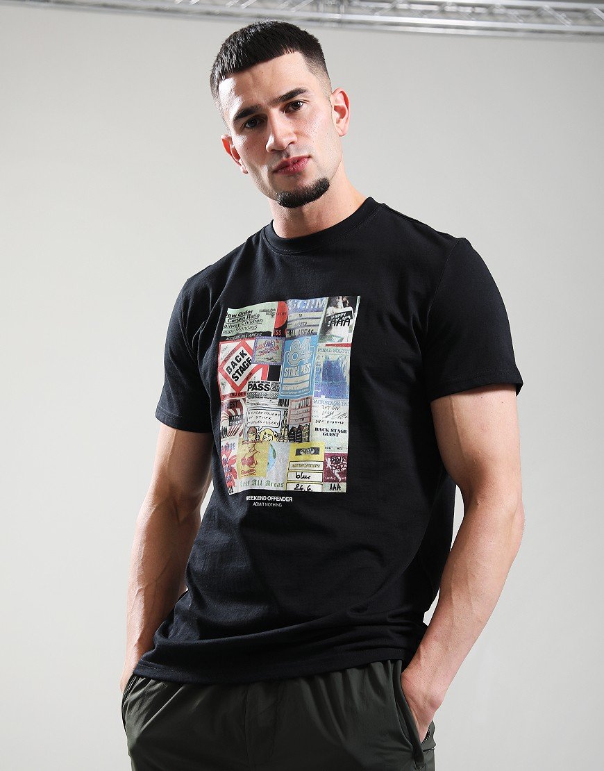 Weekend Offender Passes Graphic T-Shirt Black