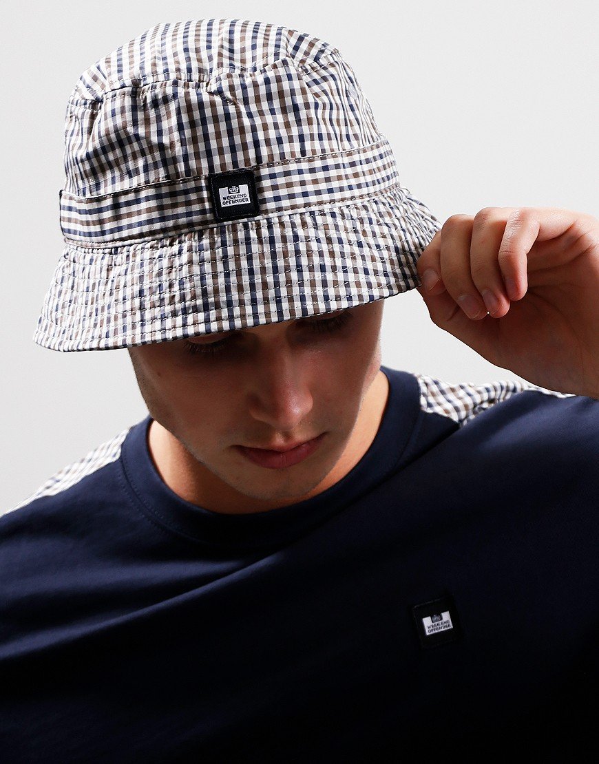 Weekend Offender Queensland Check Bucked Hat - Terraces Menswear