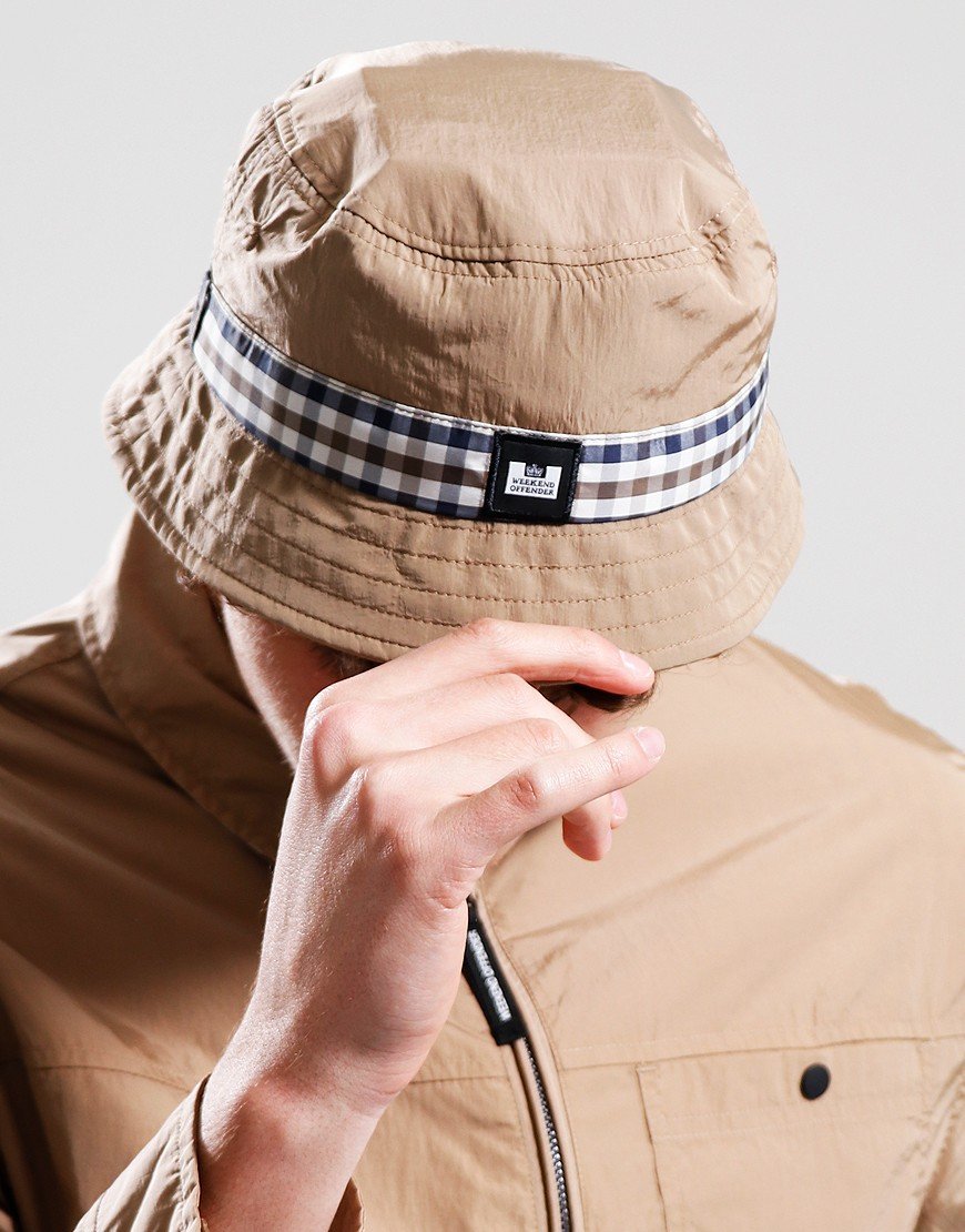 Weekend Offender Queensland Bucket Hat Cognac/Mid House Check