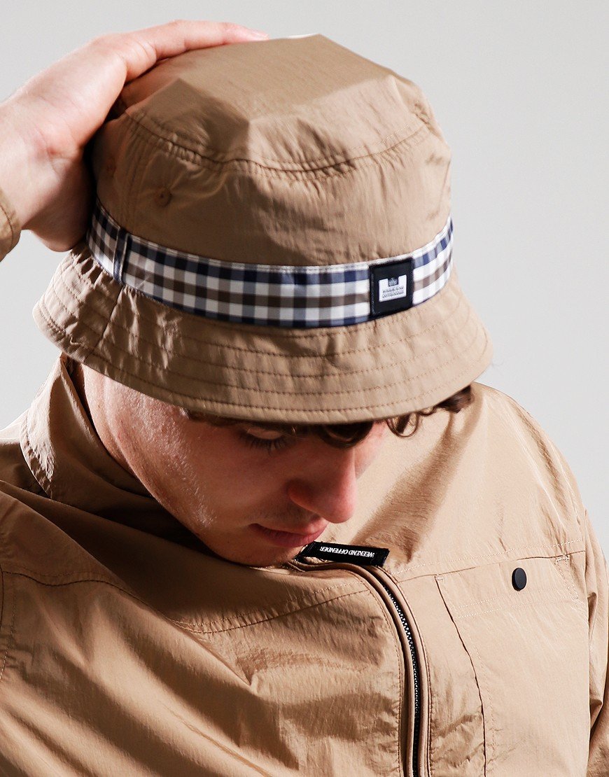 Weekend Offender Queensland Bucket Hat Cognac/Mid House Check