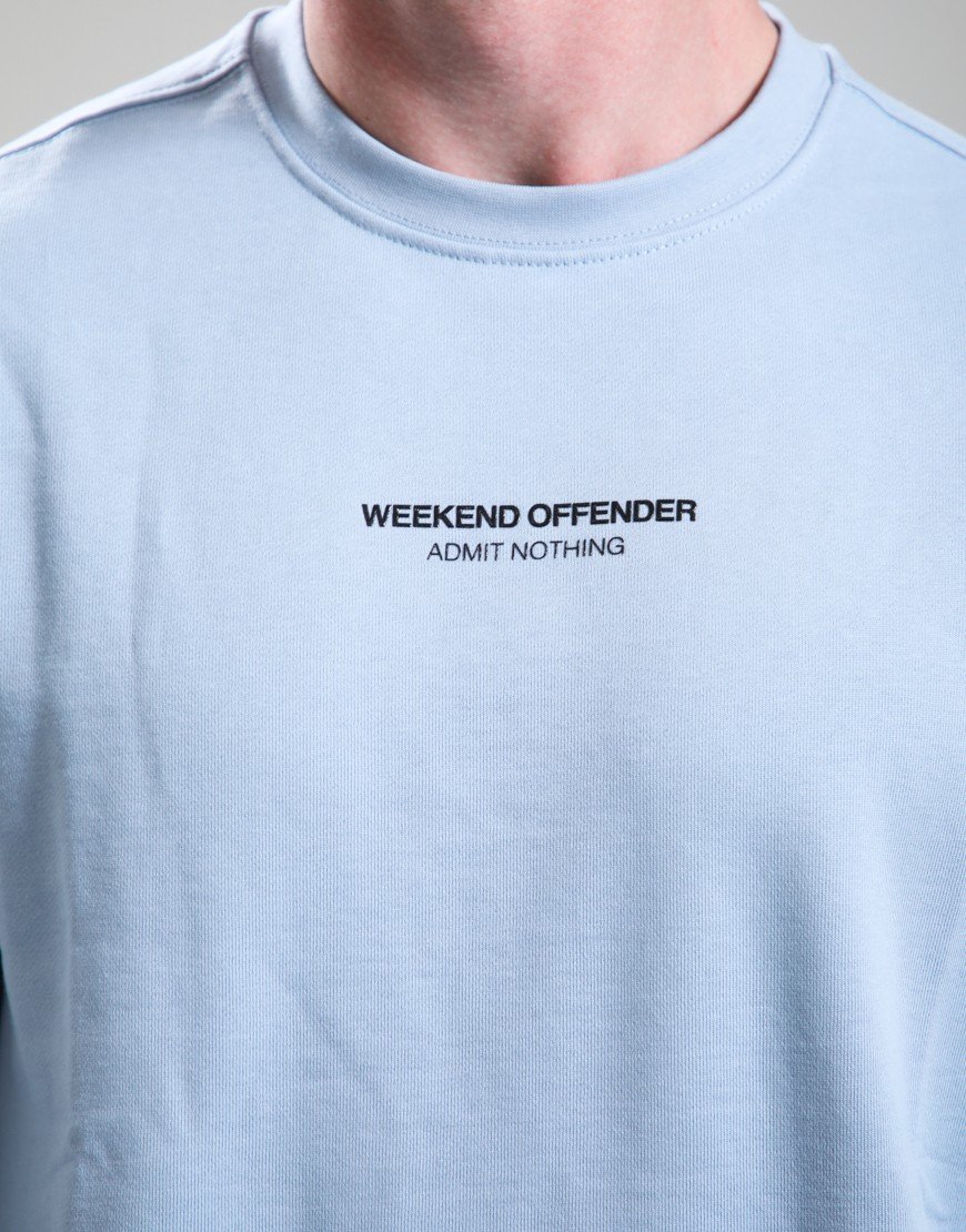 Weekend Offender Raval Crew Sweat Blue Tourmaline/Black