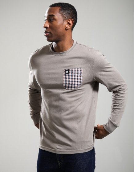 Weekend Offender Ravena Long Sleeve T-Shirt Dark Stone