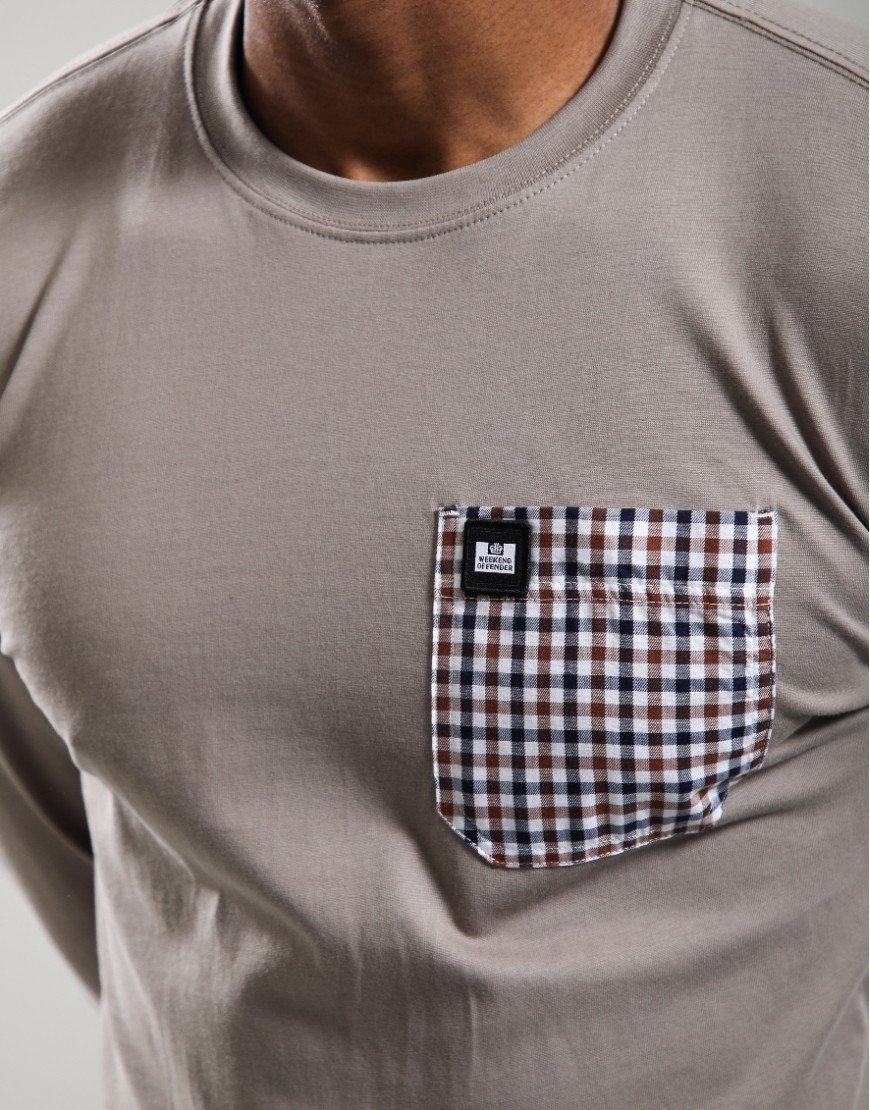 Weekend Offender Ravena Long Sleeve T-Shirt Dark Stone