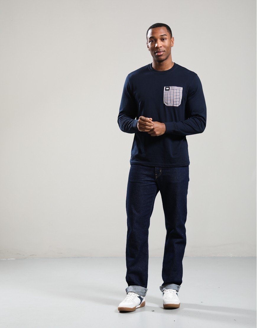 Weekend Offender Ravena Long Sleeve T-Shirt Navy