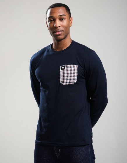 Weekend Offender Ravena Long Sleeve T-Shirt Navy