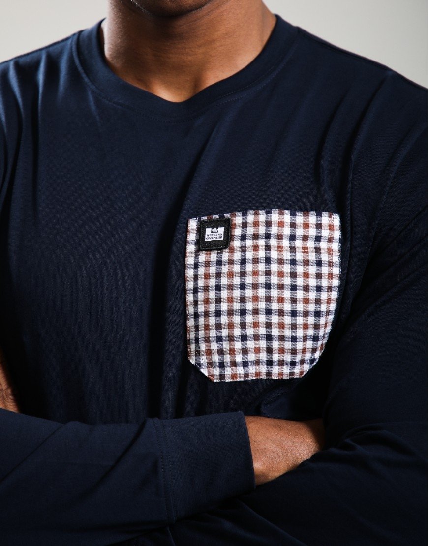 Weekend Offender Ravena Long Sleeve T-Shirt Navy