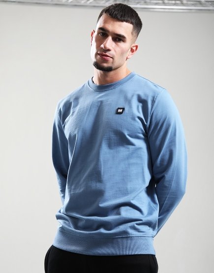 Weekend Offender Santos Crew Sweat Thunder Blue
