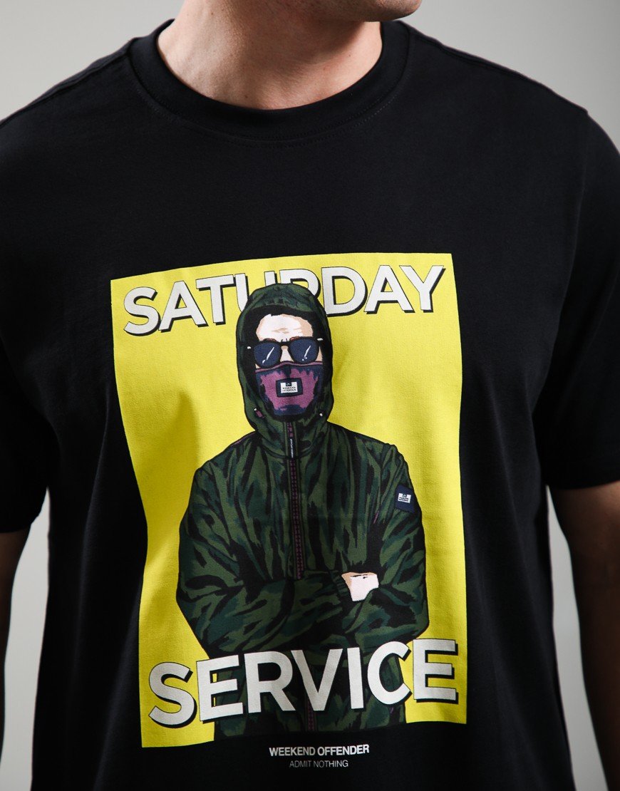 Weekend Offender Saturday Service T-Shirt Black