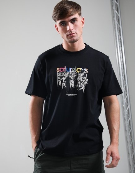 Weekend Offender Saturdays Kids Graphic T-Shirt Black