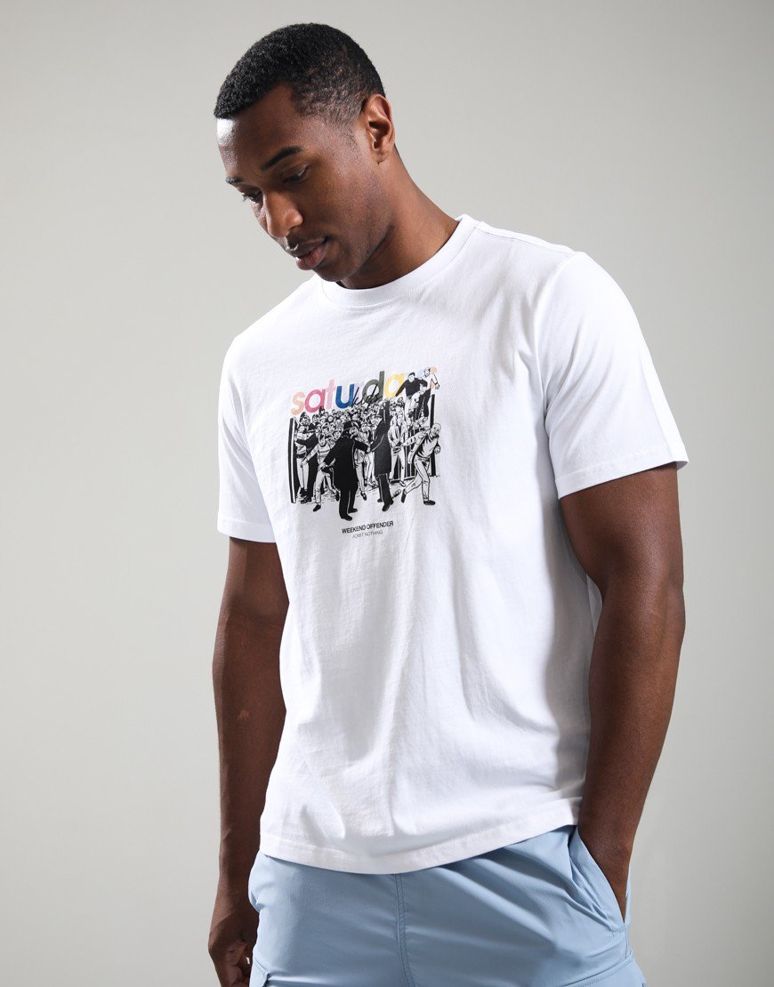 Weekend Offender Saturdays Kids T-Shirt White