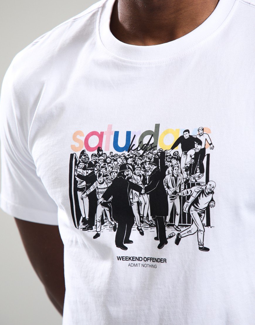 Weekend Offender Saturdays Kids T-Shirt White
