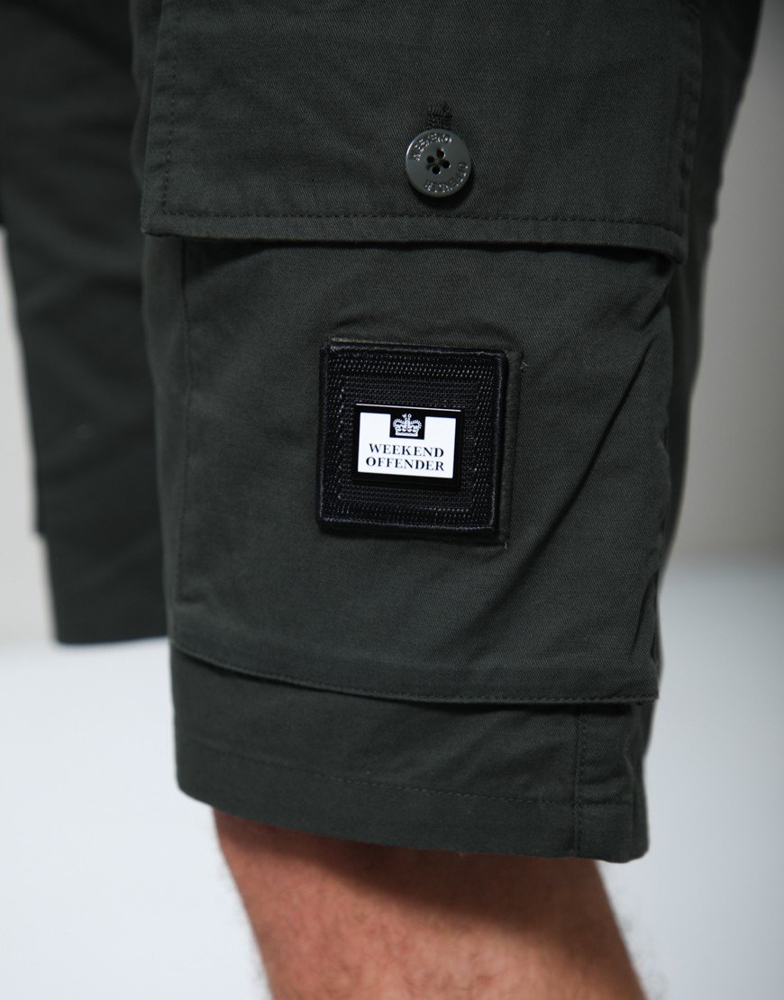 Weekend Offender Scopello Cargo Shorts Black Forest