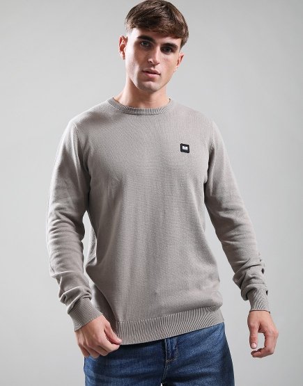 Weekend Offender Silver Crew Knit Dark Bark