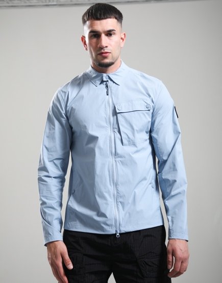 Weekend Offender Southbank Overshirt Blue Tourmaline