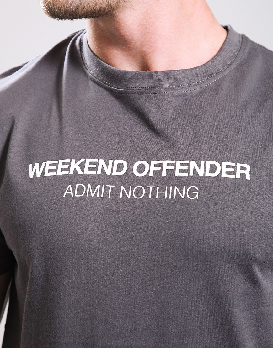 Weekend Offender Steinbeck T-Shirt Anthracite/Winter White
