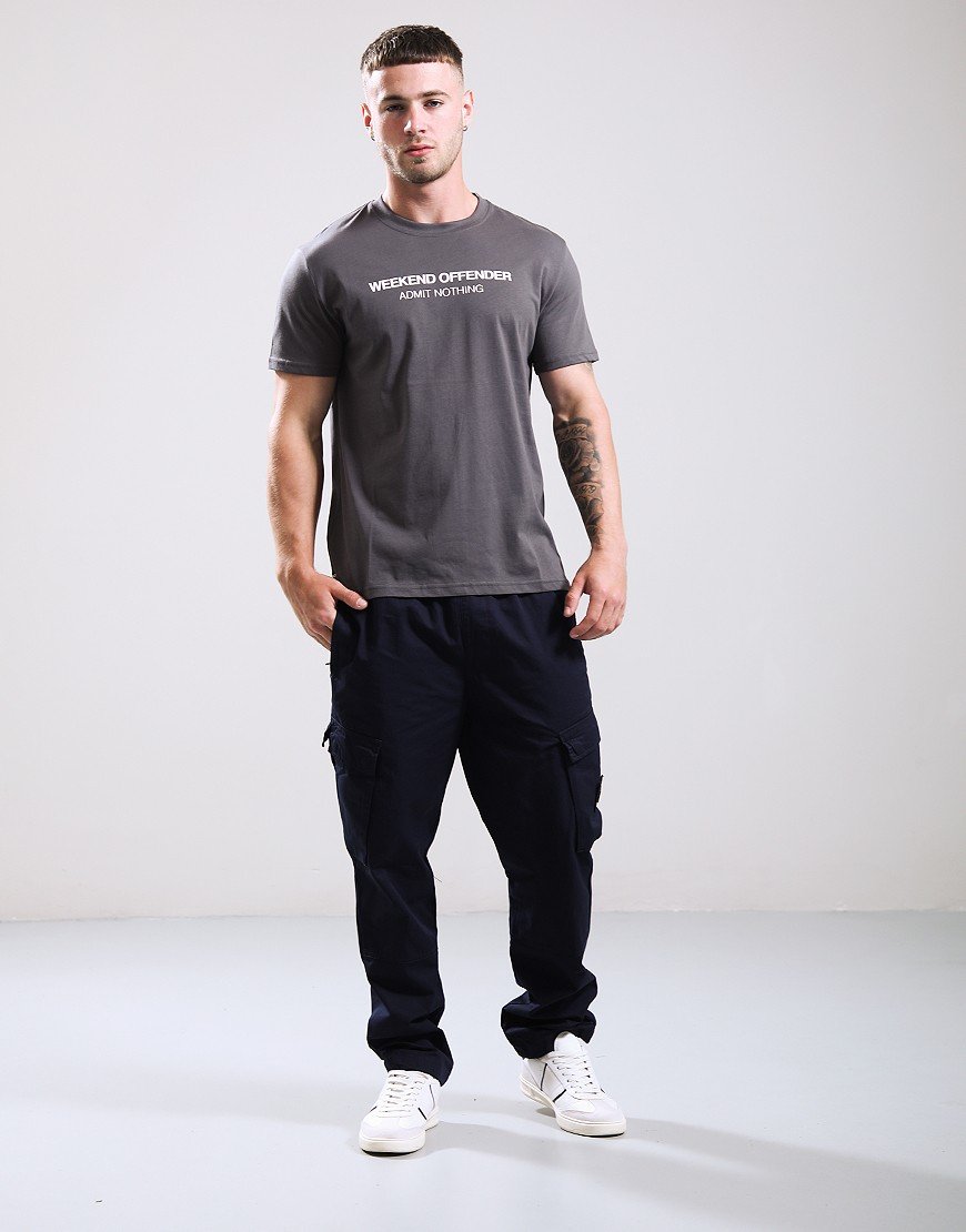 Weekend Offender Steinbeck T-Shirt Anthracite/Winter White