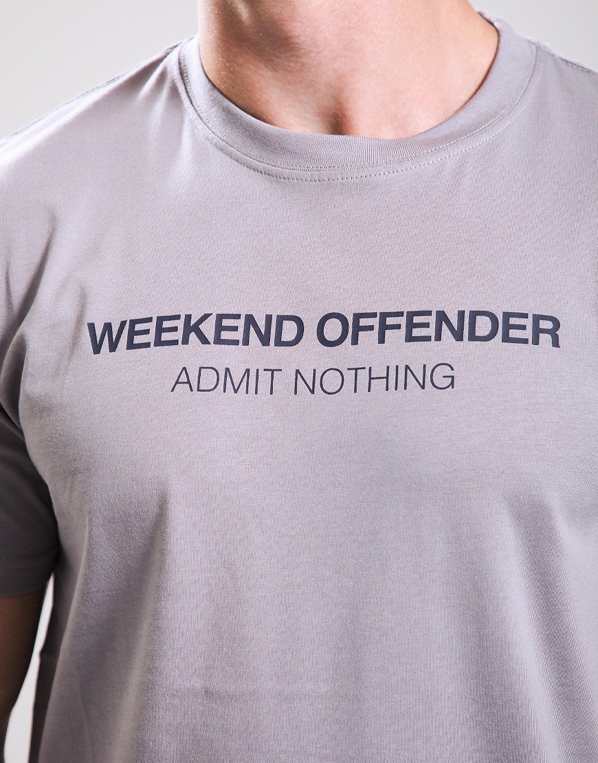 Weekend Offender Steinbeck T-Shirt Mid Grey/Navy
