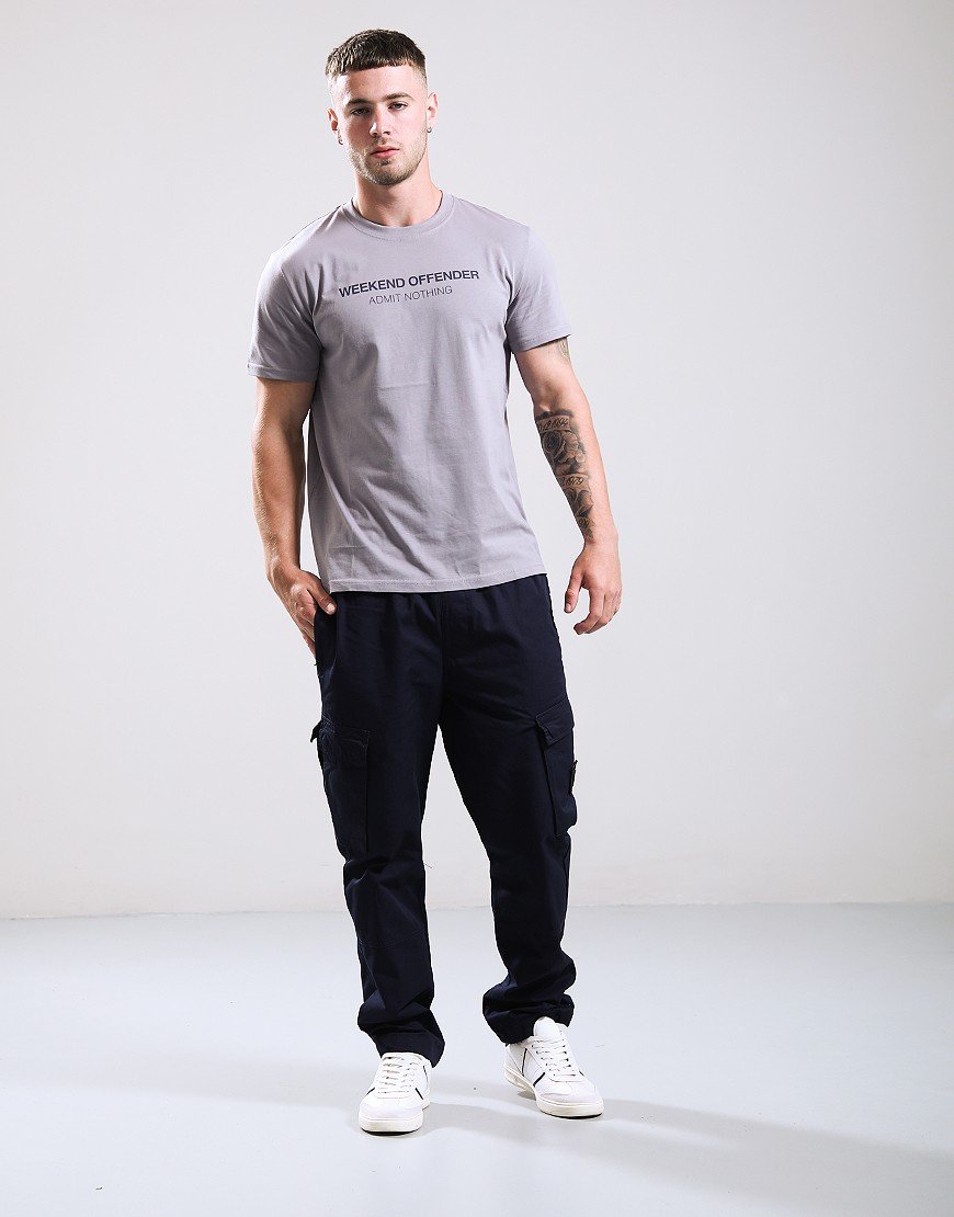 Weekend Offender Steinbeck T-Shirt Mid Grey/Navy