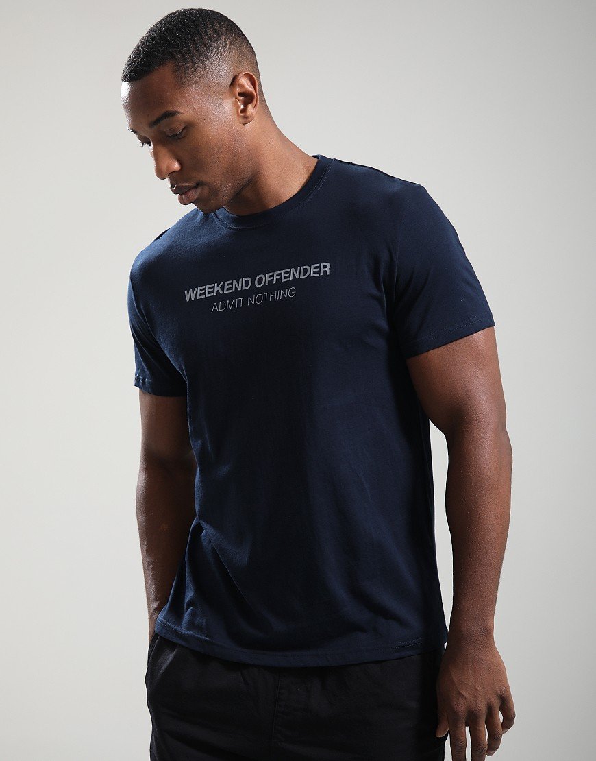 Weekend Offender Steinbeck T-Shirt Navy/Mid Grey