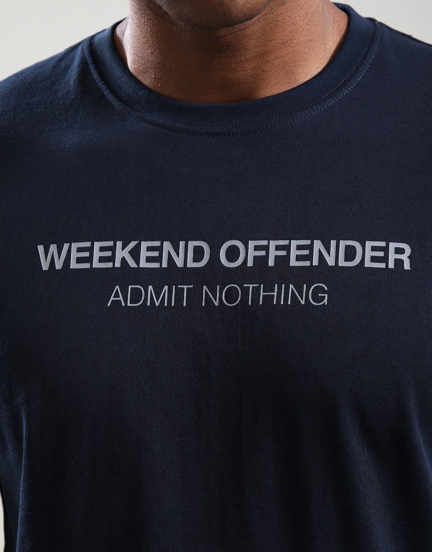 Weekend Offender Steinbeck T-Shirt Navy/Mid Grey