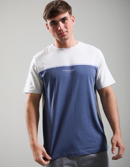 Weekend Offender Studio 54 T-Shirt Ink Blue/Silver/Lavender