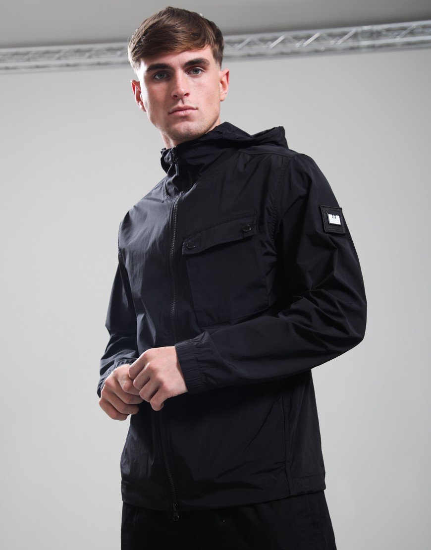 Weekend Offender Temara Technical Windbreaker Jacket Black