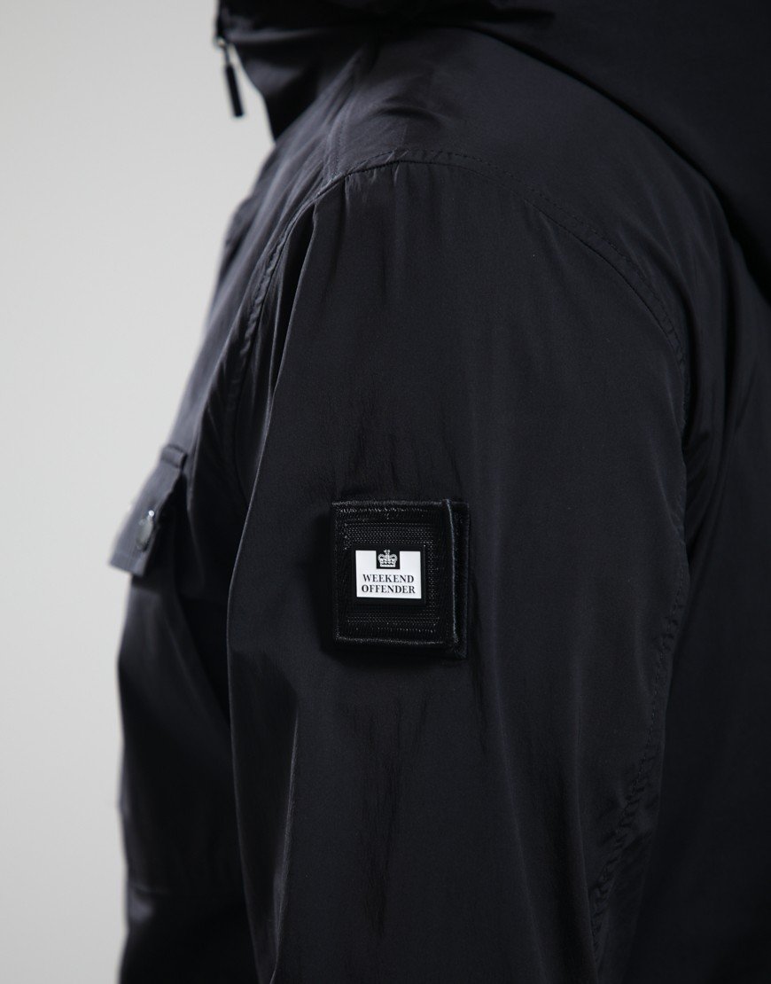 Weekend Offender Temara Technical Windbreaker Jacket Black