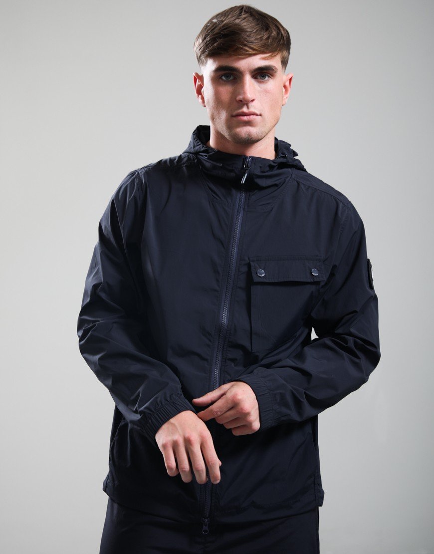 Weekend Offender Temara Technical Windbreaker Jacket Navy