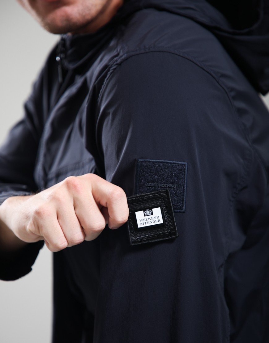 Weekend Offender Temara Technical Windbreaker Jacket Navy