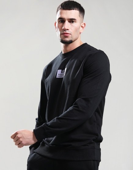 Weekend Offender The Heights Crew Sweat Black/Steel Lilac