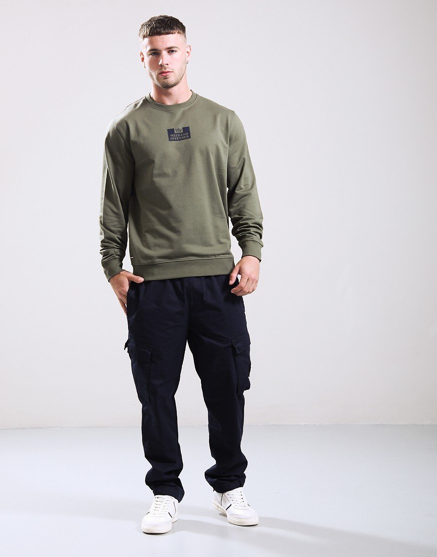 Weekend Offender The Heights Crew Sweat Dark Green/Navy