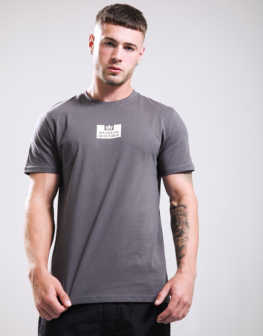 Weekend Offender The Heights T-Shirt Anthracite/Winter White