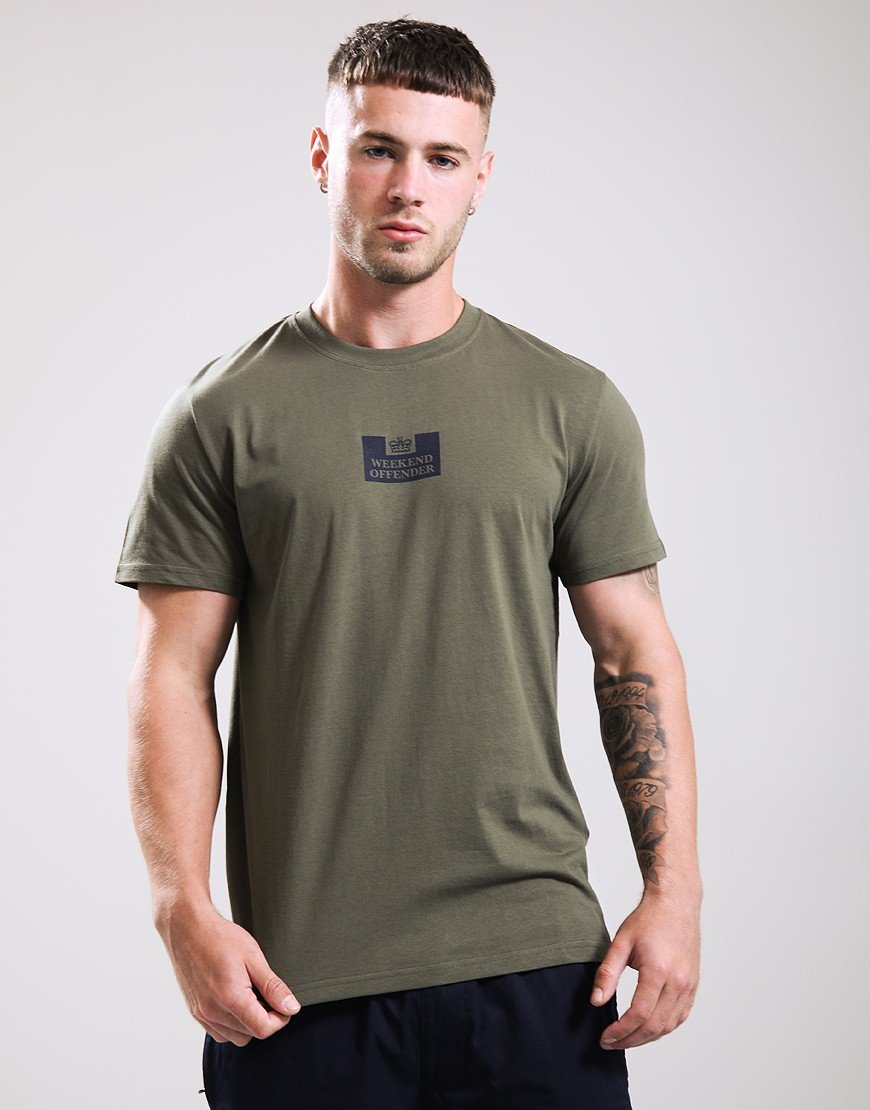 Weekend Offender The Heights T-Shirt Dark Green/Navy