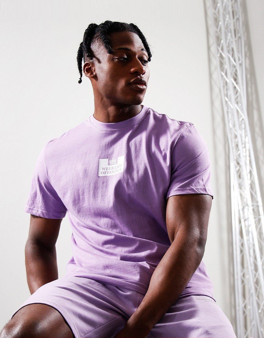 Weekend Offender The Heights T-Shirt Lavender/White