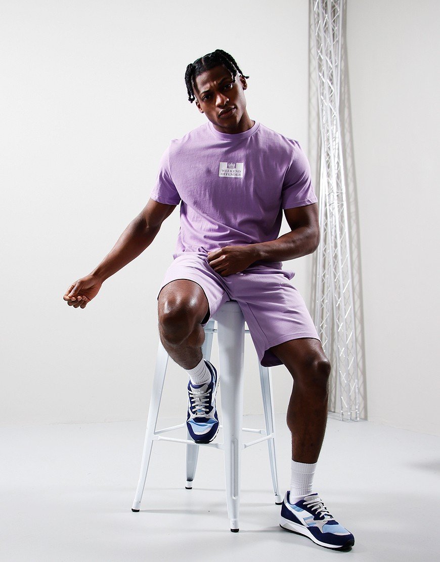 Weekend Offender The Heights T-Shirt Lavender/White