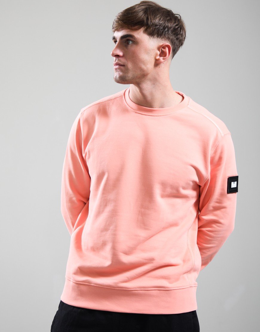 Weekend Offender Thunder Crew Sweat Coral