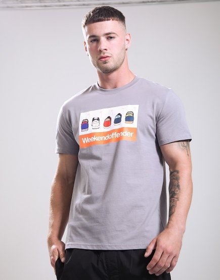 Weekend Offender Trainerspotting T-Shirt Mid Grey