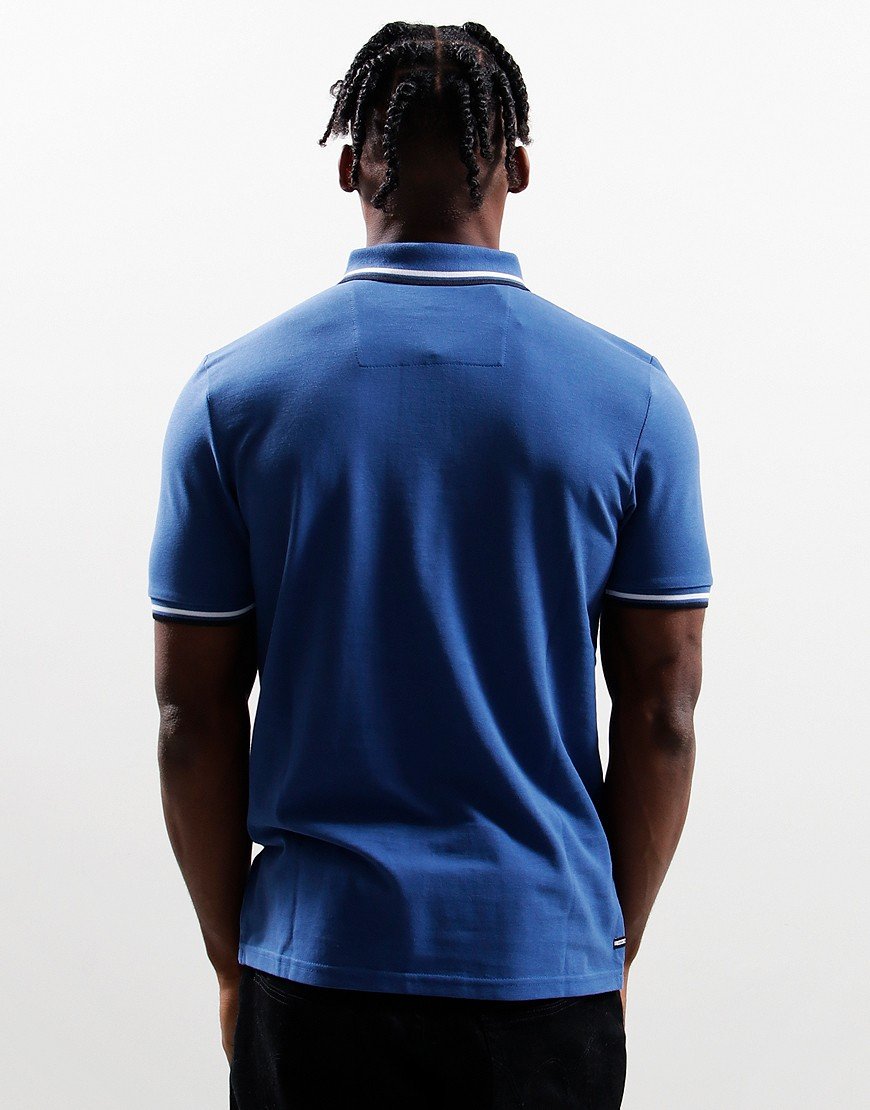 Weekend Offender Vancouver Polo Shirt Yale Blue/Navy/White