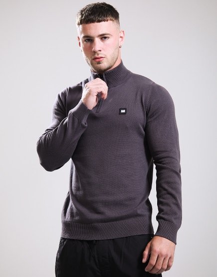 Weekend Offender Vandium Half Zip Knit Anthracite