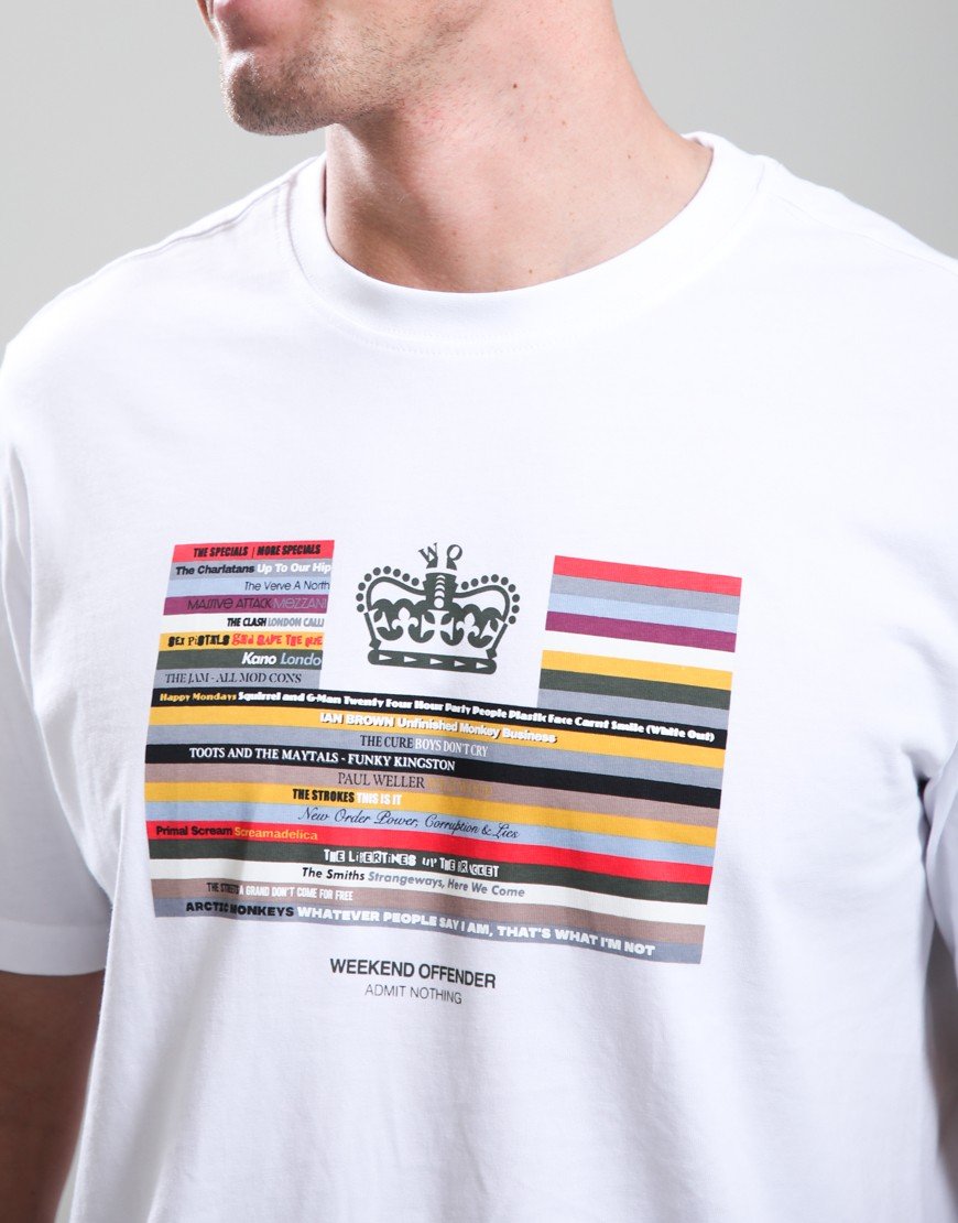 Weekend Offender Vinyl Graphic T-Shirt White