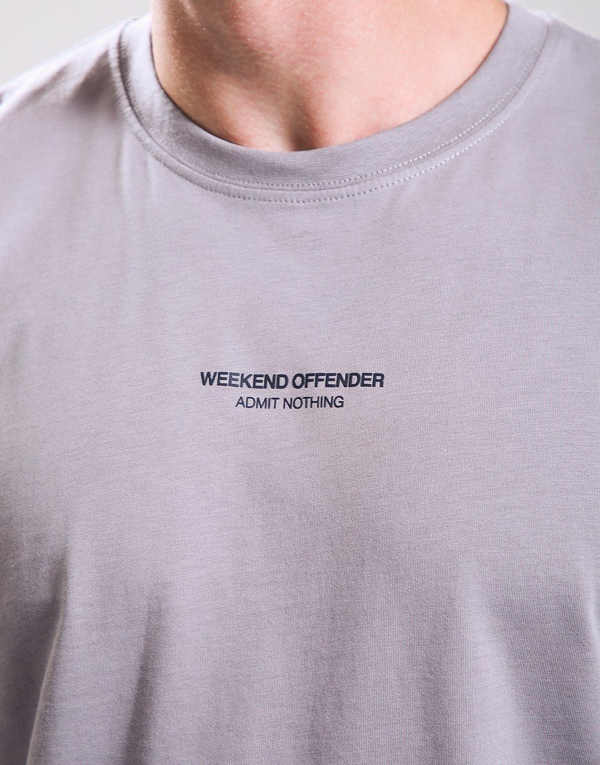 Weekend Offender Werfen Long Sleeve T-Shirt Mid Grey/Navy