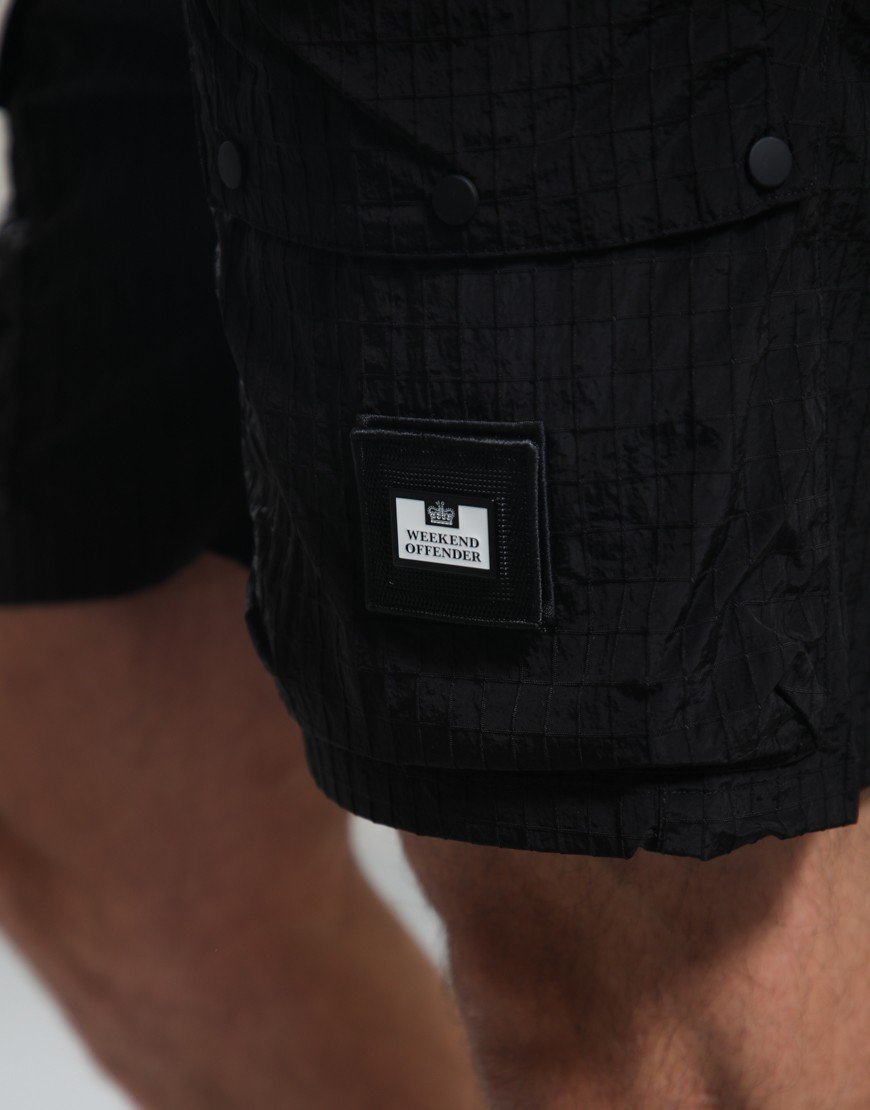 Weekend Offender Zemmouri Cargo Shorts Black