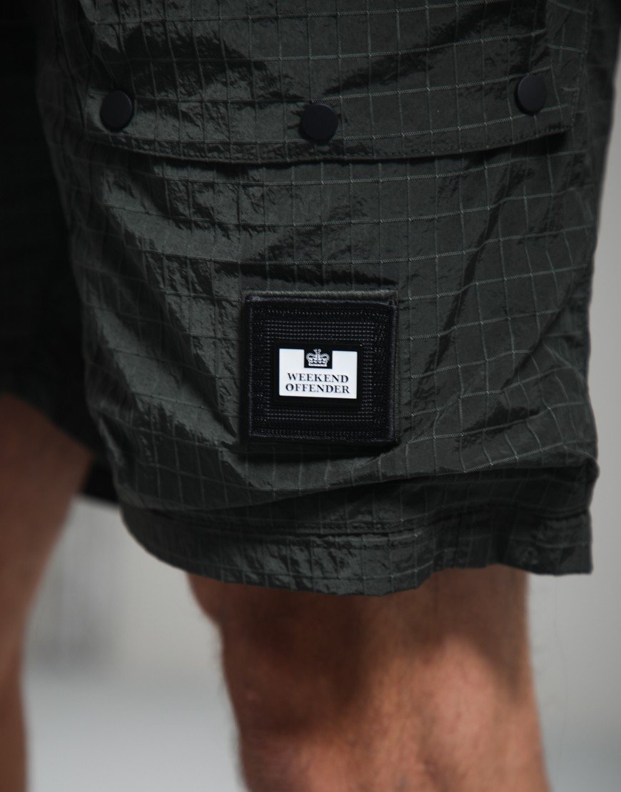 Weekend Offender Zemmouri Cargo Shorts Black Forest