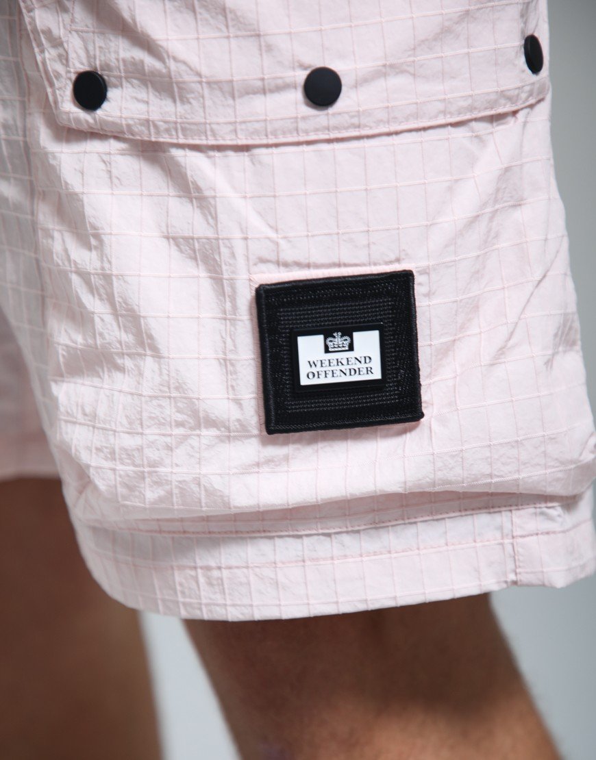 Weekend Offender Zemmouri Cargo Shorts Soft Pink