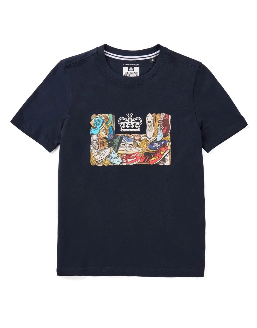 Weekend Offender Kids D'arblay T-Shirt Navy
