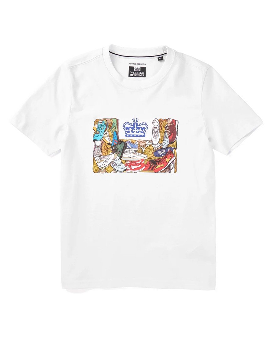 Weekend Offender Kids D'arblay T-Shirt White