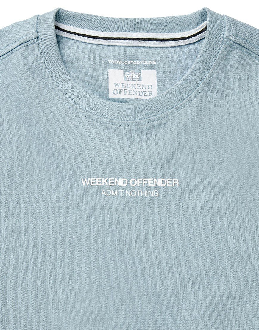 Weekend Offender Kids Millergrove T-Shirt Blue Tormaline/White