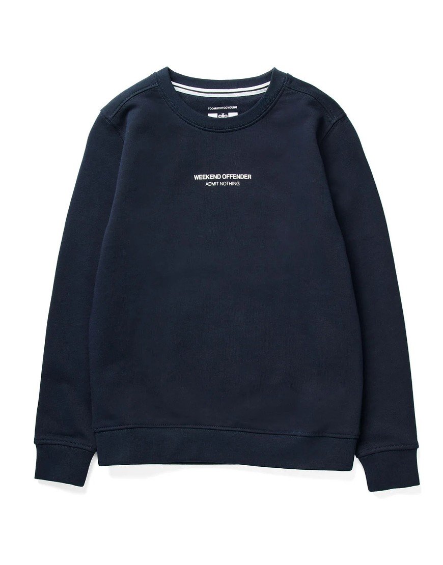 Weekend Offender Kids Raval Sweat Navy/White