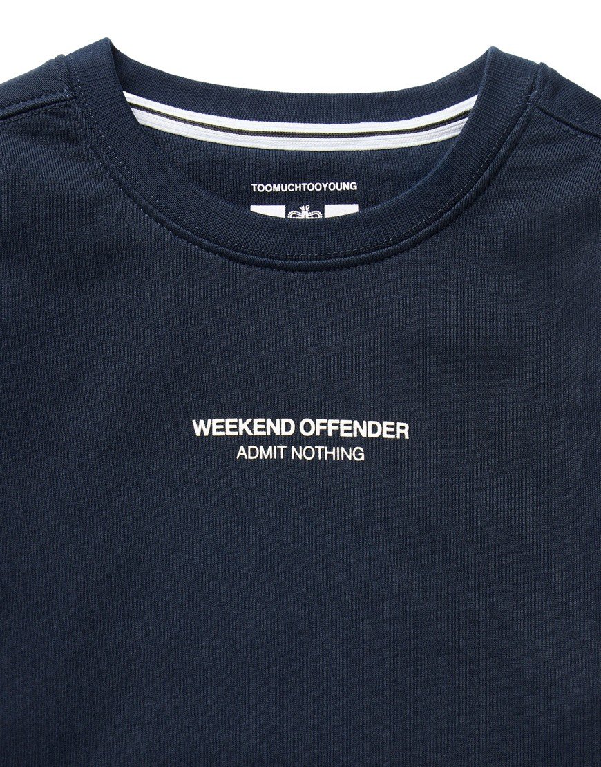 Weekend Offender Kids Raval Sweat Navy/White