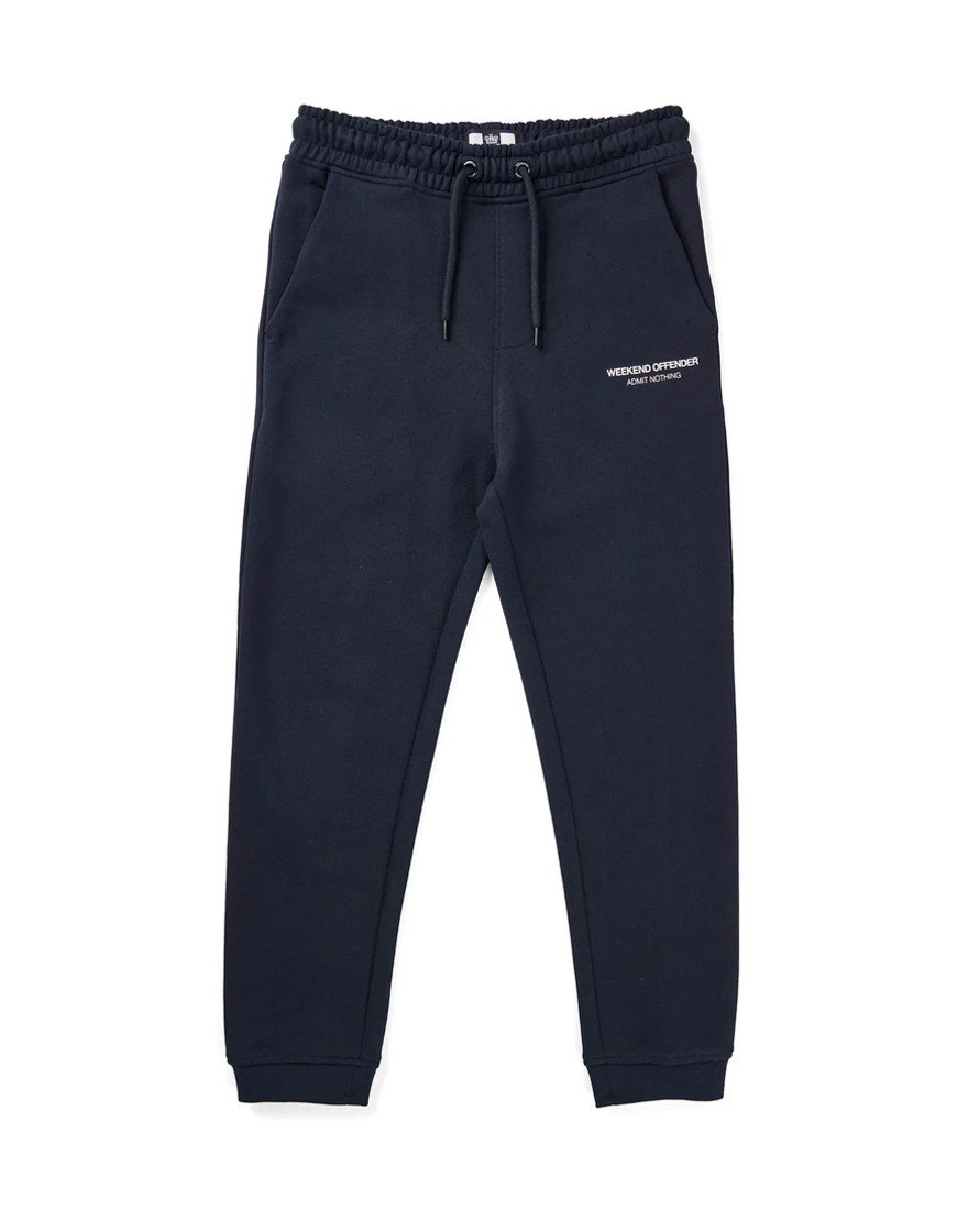 Weekend Offender Kids Santana Track Pants Navy/White